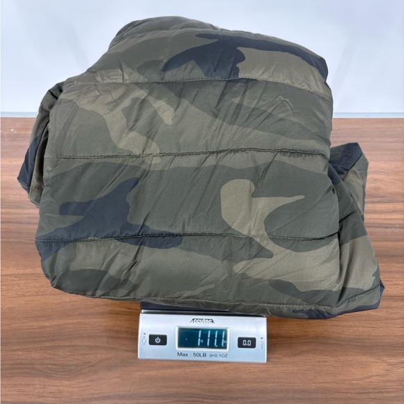 Abercrombie Kids Camouflage Puffer Jacket with Pink Faux Fur Lining - Picture 11 of 12